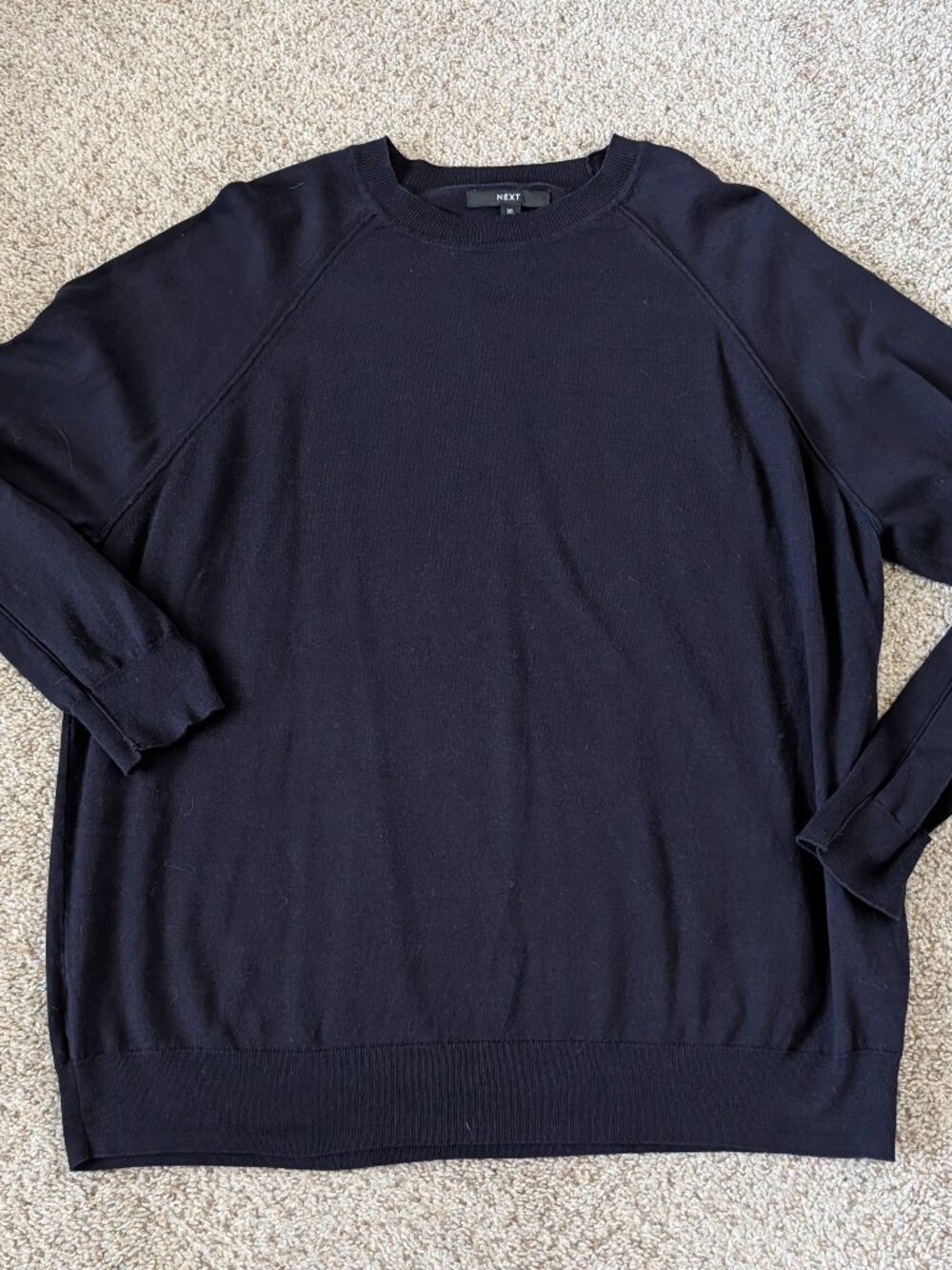 NWOT Navy Cotton Sweater, Next XL Tall